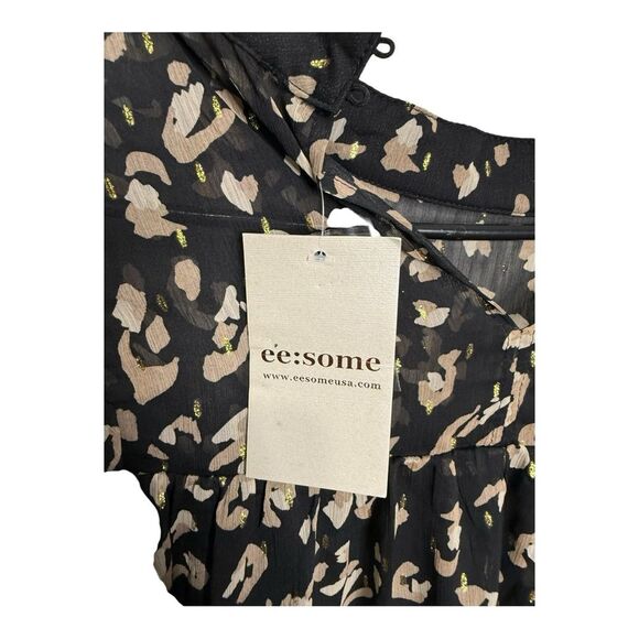 NWT EESOME Delilah Blouse BLACK SIZE LARGE - Picture 13 of 15